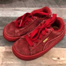 Puma kinder-fit red sneakers baby size 6c - $32.59