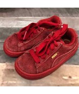 Puma kinder-fit red sneakers baby size 6c - $32.59