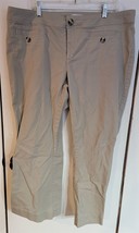 Womens Plus Petites 18 Avenue Tan Khaki Comfortable Wide Leg Casual Pants - $13.86