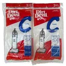 Dirt Devil Vacuum Bag Type C Lot of 2 Packs 3 Bags Each Upright Deluxe M... - $14.48