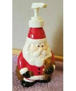 Ceramic Santa Claus 7&quot; Soap Lotion Pump Dispenser Christmas Holiday Free... - £20.49 GBP