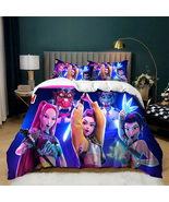 3Pcs Kpop Devil Hunter Bedding Set All Season Duvet Cover Set Full Size ... - $68.92