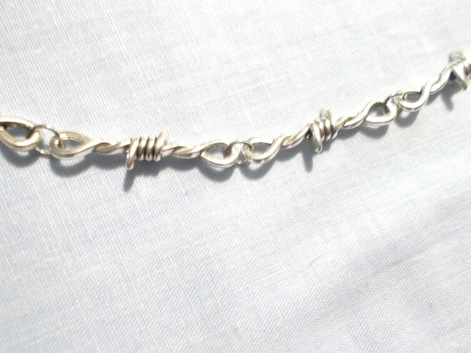 Barb Wire Barbed Wire Twist Chain Necklace 19.5 Inches with 2 Inch Extender Item image 2