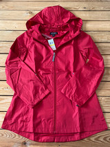 Jones New York NWT women’s full zip hooded jacket size S red i6 - £20.65 GBP