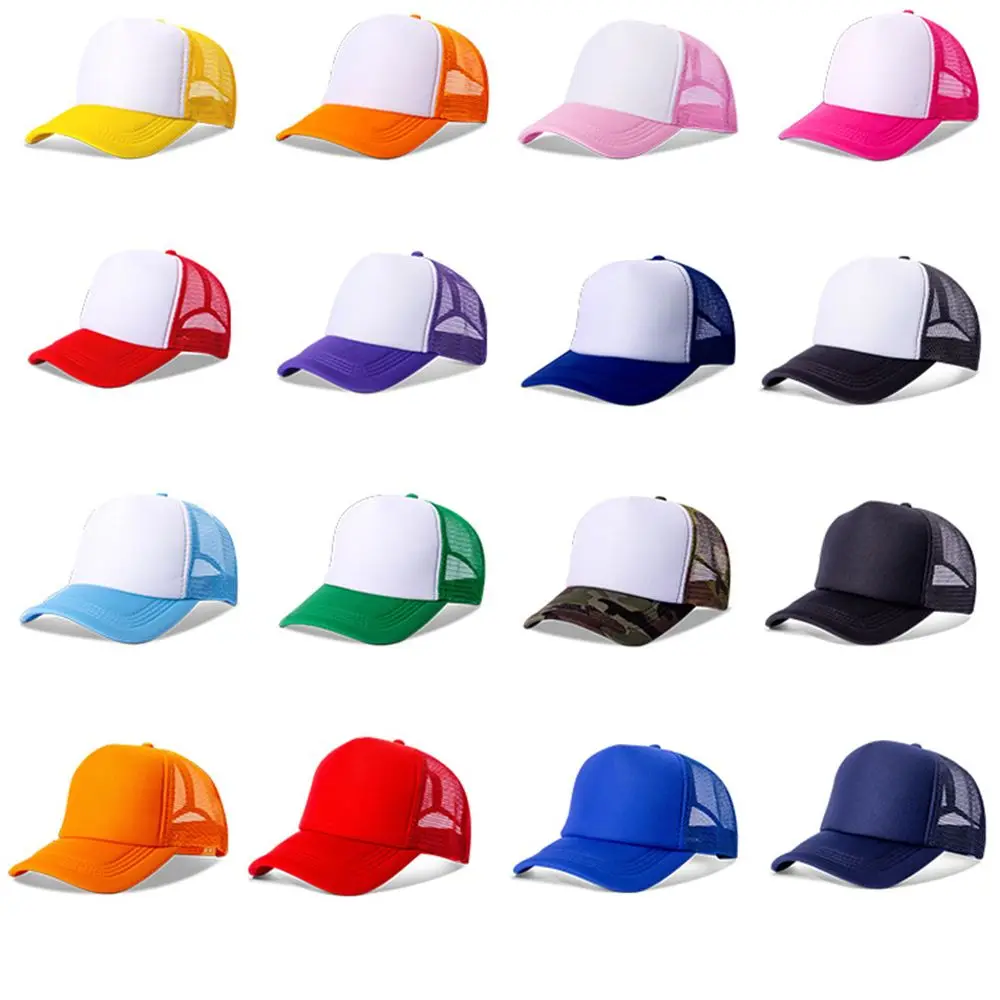 Mens Womens Flat Visor Summer Hat Adjustable Baseball Cap Trucker Hat Snapback - £8.63 GBP+