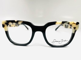 New SEAN JOHN SJLO 6039E 002 Black &amp; Cream Tortoise Eyeglasses 53/24/150 - $923.82 MXN