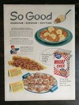 Vintage 1951 Shredded Ralston Wheat Chex Cereal Full Page Original Ad 721 - £5.20 GBP