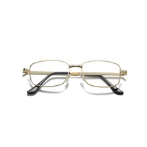 1 Pair Mens Square Metal Frame Golden Reading Glasses Classic Readers Eyeglasses - £6.00 GBP