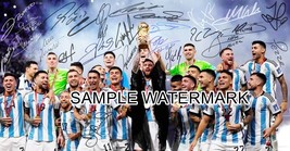 Photo signed by Messi and the full Argentina team champion in Qatar 2022 -2 - £1.47 GBP
