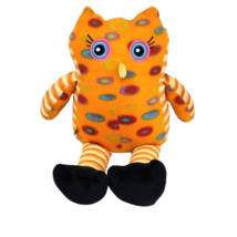 Build A Bear Fleece Orange Polka Dot Owl Stuffed Animal Plush Toy Retired 2011 - $27.55