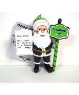 Seattle SEAHAWKS Standing Santa with sign Christmas team ornament NEW 2023 - £11.91 GBP