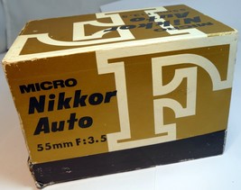 Empty Box for  Nikon Micro Nikkor 55mm f3.5 F Non Ai lens  ( an empty bo... - $81.51 CAD