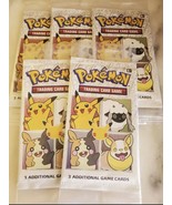 Lot of 5 General Mills Pokemon Cereal 3-Card Booster Pack Sealed Mint Co... - £22.69 GBP