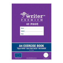 Writer Premium A4 Ruled Exercise Book 8mm - Star Margin - £22.28 GBP