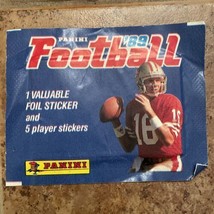 1989 PANINI UNOPENED FOOTBALL STICKER PACK -1 FOIL, 5 PLAYERS MONTANA WR... - $3.99