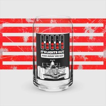 F1 Lights Out Beer Glass, F1 Can-Shaped Pint Glass, Formula 1 Beer Glass, Pint G - £16.19 GBP