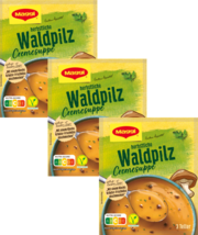 Maggi instant CREAMY MUSHROOM Soup-3ct./9 servings (Waldpilz) FREE SHIP - $12.86
