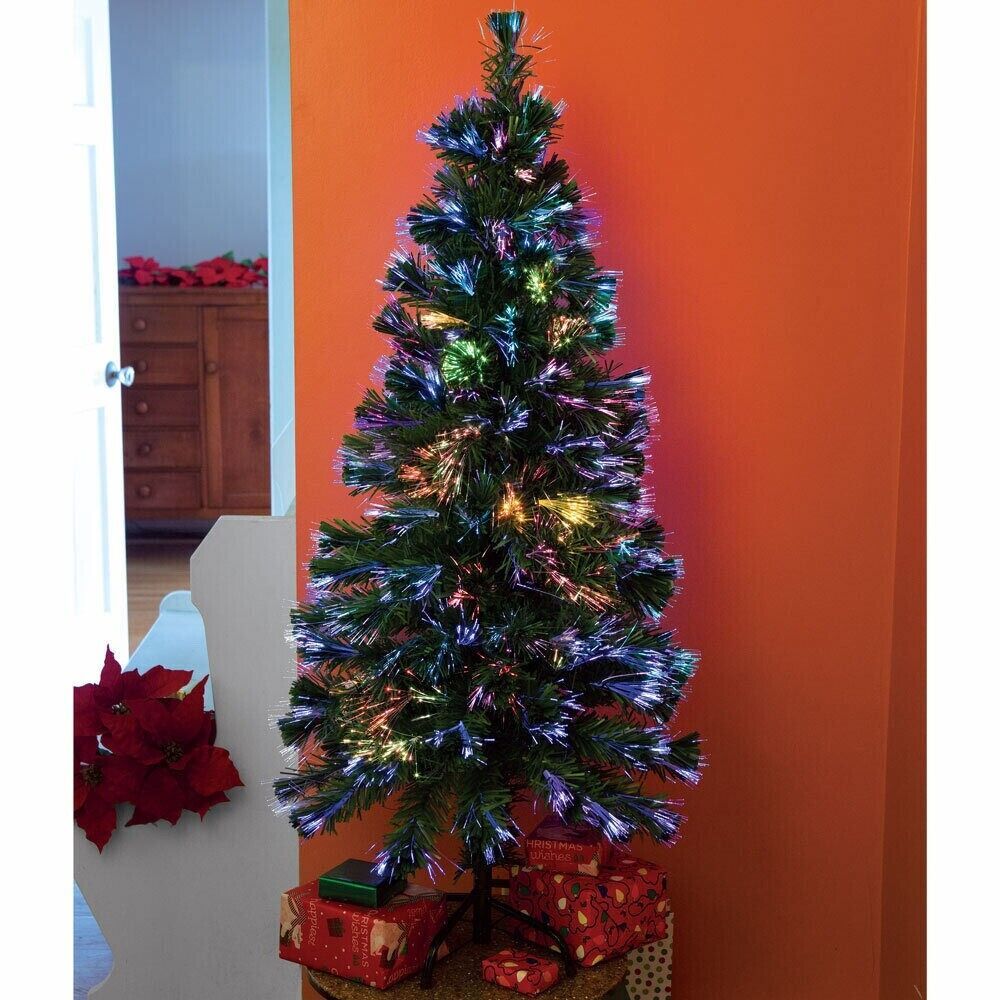 Primary image for 48 Inch Color Changing Fiber Optic Space Saving Christmas Tree Holiday Decor
