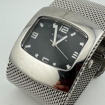 Kenneth Cole Reaction Quartz Watch RK4074 Men Silver Black Barrel New Ba... - $26.59