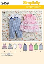 Simplicity Simply Baby Pattern 2459 Babies Romper in Two Lengths, Jumper and Kni - £6.60 GBP