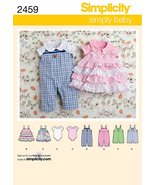 Simplicity Simply Baby Pattern 2459 Babies Romper in Two Lengths, Jumper... - $8.29