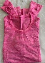 LULULEMON SWIFTLY TECH LS CREW~ SZ 4~PINK~ EUC~USPS SHIP - $39.57