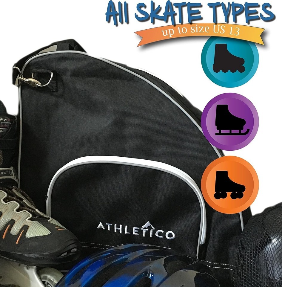 Durable Skate Bag for Ice, Inline & Roller Skates - Adjustable Shoulder Strap Item image 5