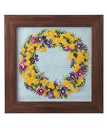 Cosmo Mimosa Wreath Seasonal Flower Arrangement Cross Stitch Kit - €31,51 EUR