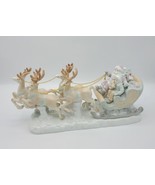Rare Vintage Russ Berrie Marbella Traveling With Santa 12.5&quot; Porcelain F... - £31.31 GBP