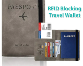 Credit Card Holder Passport Holder Passport Bag Travel Cover Case RFID W... - $6.90
