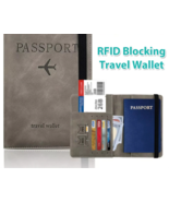 Credit Card Holder Passport Holder Passport Bag Travel Cover Case RFID W... - $9.63 CAD