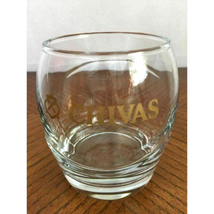 Chivas Regal Lowball Glass Round Tumbler Heavy Base Gold Logo Scotch Whiskey - £18.37 GBP