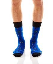 Yo Sox Men's Crew Socks Gone Fishing Premium Cotton Blend Antimicrobial 7 - 12 image 3