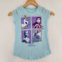 Frozen II Disney Youth Girls T-shirts Olaf Blue Size 8 - £9.38 GBP
