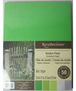 Recollections Cardstock Paper 8 1/2&quot; x 11&quot; 50 Sheets 65 lb 5 color GARDE... - $25.84 CAD