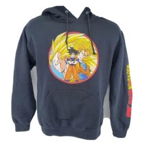 Dragon Ball Z Hoodie Goku Super Sayin Size S Black Toei Anime 50/50 - £18.95 GBP