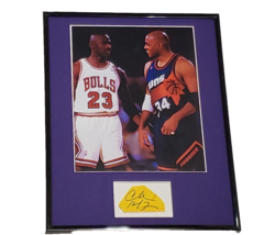 Charles Barkley Signed Framed 11x14 Photo Display JSA Suns vs Michael Jo... - $178.19