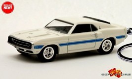  Rare Keychain 1969 White Shelby Mustang GT350 Ford Gt Custom Ltd Great Gift - £38.35 GBP