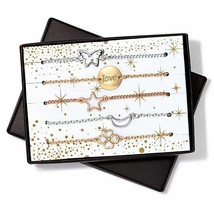 AVON Sentimental Icons 5 Piece Bracelet Set ~ Goldtone &amp; Silvertone 7 1/4&quot; ~ NEW - £11.90 GBP