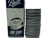 Vintage Lot of 9 Ball Zinc Caps Regular Mason Jars Original Box Porcelai... - $33.66