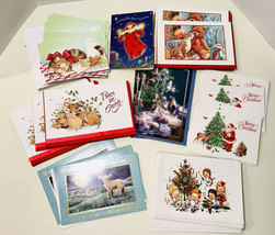 Vintage 1980’s And 1990’s Christmas Cards Lot Of 138 Cards &amp; Envelopes Unused - £35.16 GBP