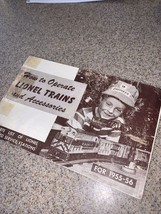 How To Operate Lionel Trains And Accessories For 1955-56 - $8.60