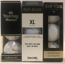 New Lot 9 Golf Balls SpaldingTop Elite Tourney MacGreger Surlyn 90 Ram Tour Pro- - £7.55 GBP
