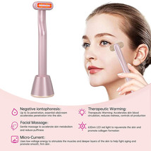 4 In 1 Face And Neck Rose Anti-Aging Red Light Therapy Micro-Current Massager - £47.29 GBP