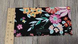 Vera Bradley Women&#39;s Checkbook Cover Tangerine Twist Black Floral 3.5&quot;x6-3/4&quot; - £7.53 GBP