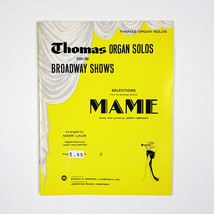 Thomas Organ Solos Broadway Shows Mame Musical Sheet Music 1967 Jerry Herman Vtg - £15.56 GBP