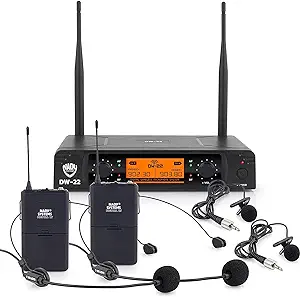 Dw-22 Dual Digital Wireless Lapel &amp; Headset Microphone System  Ultra-Low... - $315.99