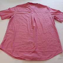 Chaps Button Down Shirt Men’s Size Medium Fuschia Short Sleeve Easy Care image 2