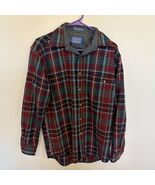 Pendelton Shirt Men’s Small Red Plaid Vintage USA 100% Virgin Wool Flannel - $557.06 MXN