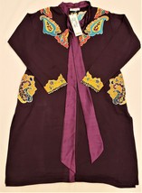 Indian Embroidered Cardigan/Kurti Trendy Divva Sz-XXL Purple/Multicolored Floral - £39.94 GBP